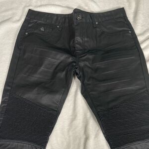 DNM Collection Polyester/Cotton Blend Black Biker Style Pants! Size 34